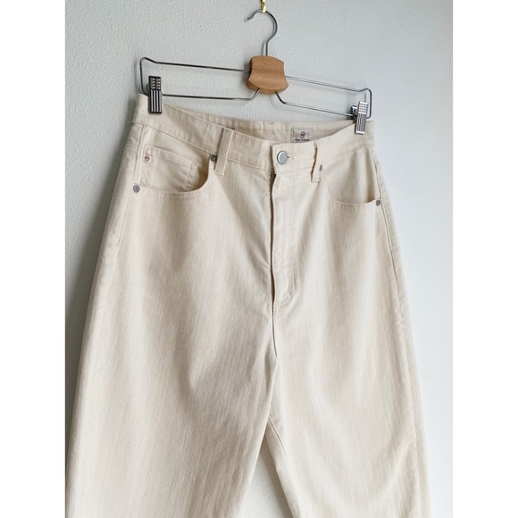 AG Renn High Rise Crop Barrel Leg Jeans // Ecru Dunes - Picture 8 of 13